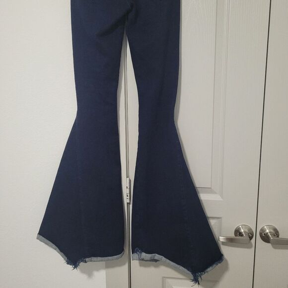 Show Me Your Mumu Berkeley Bells High-Waisted Flare Jeans In Rainstorm XS - Picture 7 of 10